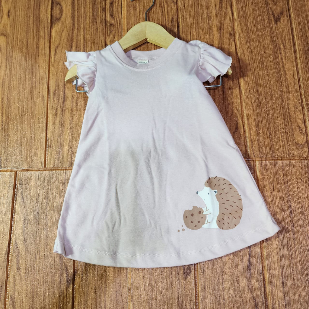 Winteku Simple Casual Ruffle Dress Anak Perempuan/ dress winteku/ dress bayi / dress bayi winteku SNI