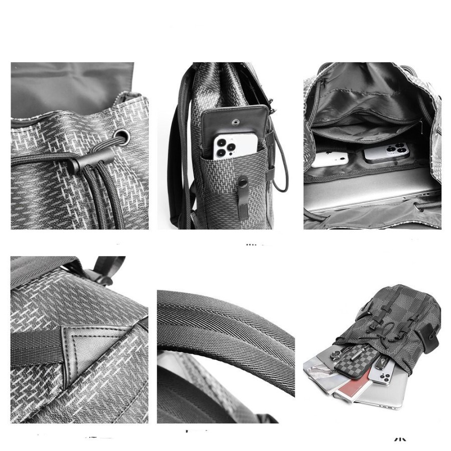 Ransel Kulit Pria Backpack Ransel Dewasa Premium Quality AARON SHAPED