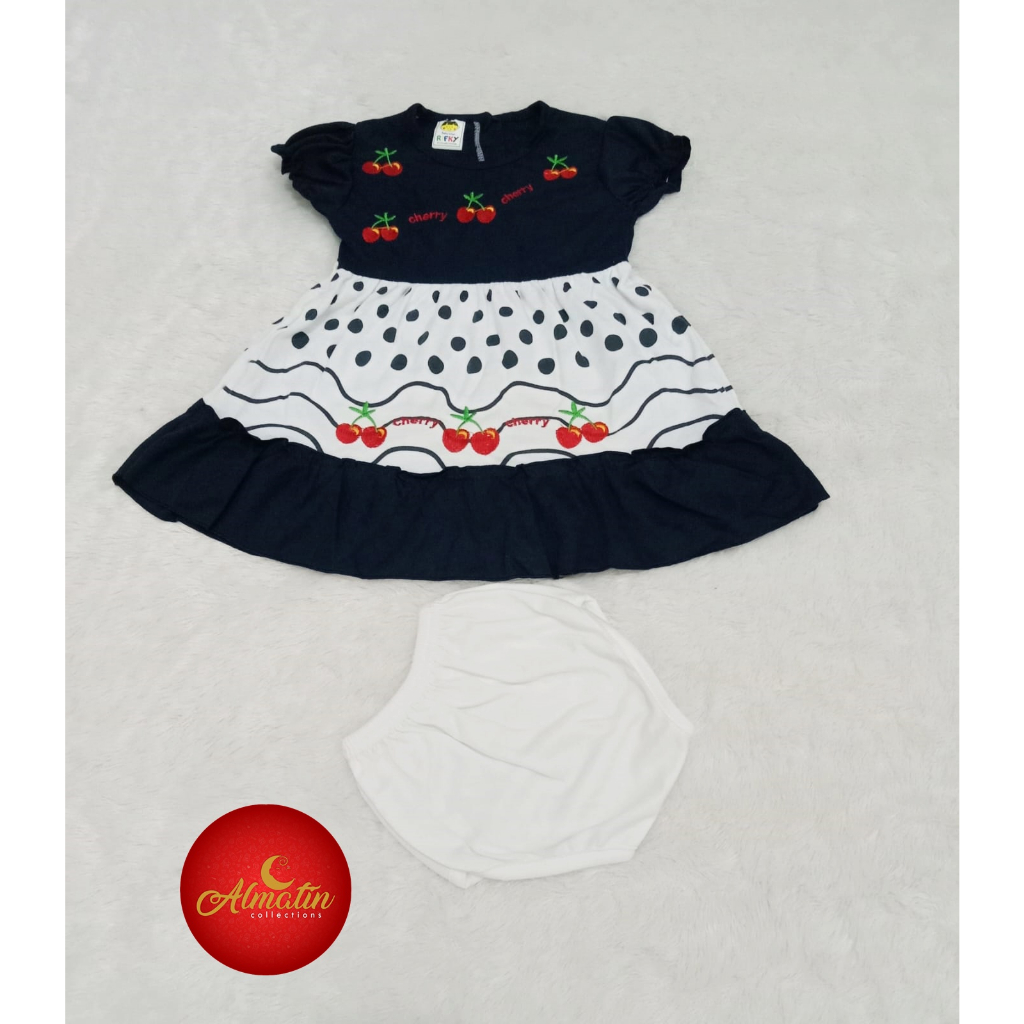 Baju anak perempuan dress bayi lucu Setelan baju rok 3 pcs Baju rok bayi perempuan