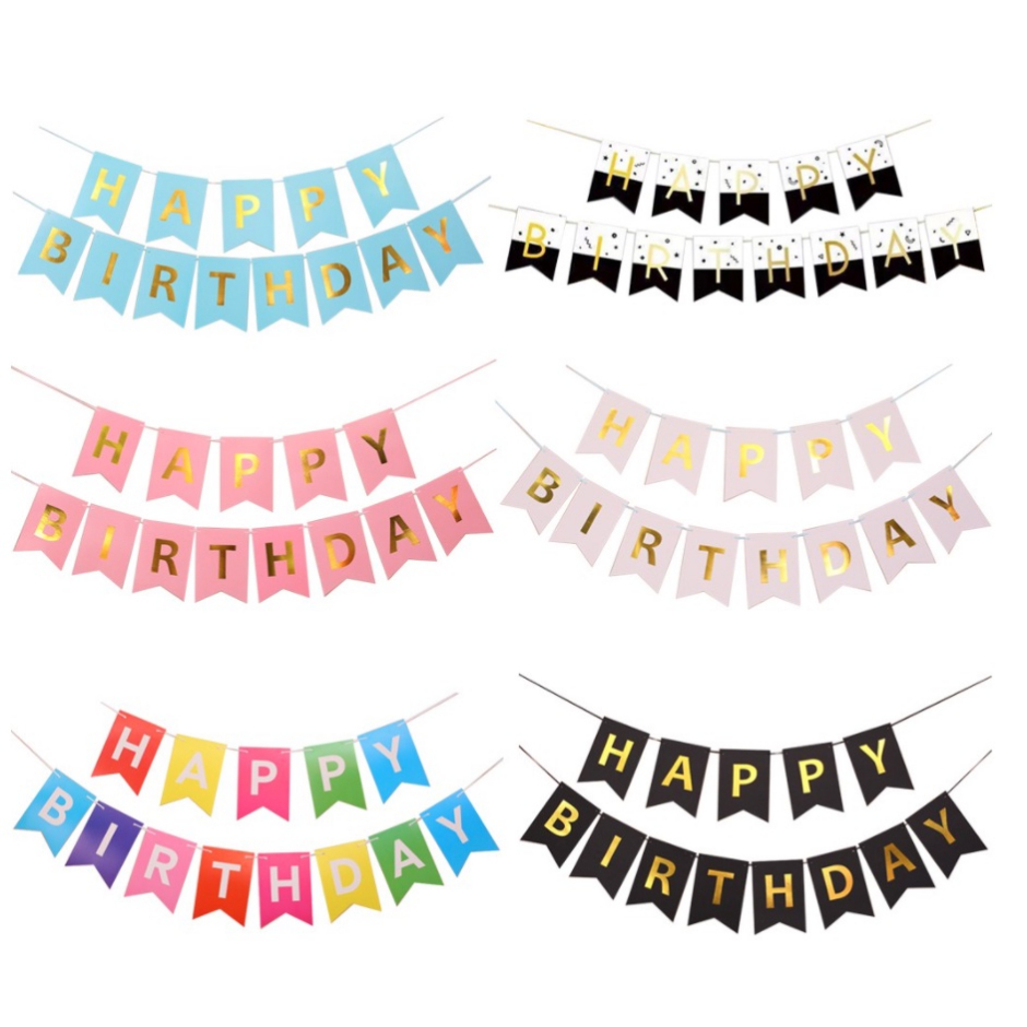 BANNER HBD - BANNER ULANG TAHUN - BANNER PARTY ULANG TAHUN MOTIF RANDOM - MURAH