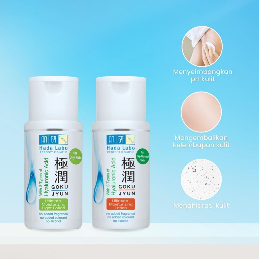 HADALABO GOKUJYUN ULTIMATE MOISTURIZING LOTION/ HADA LABO GOKUJYUN LOTION /HADALABO TRAVEL SIZE 30 m