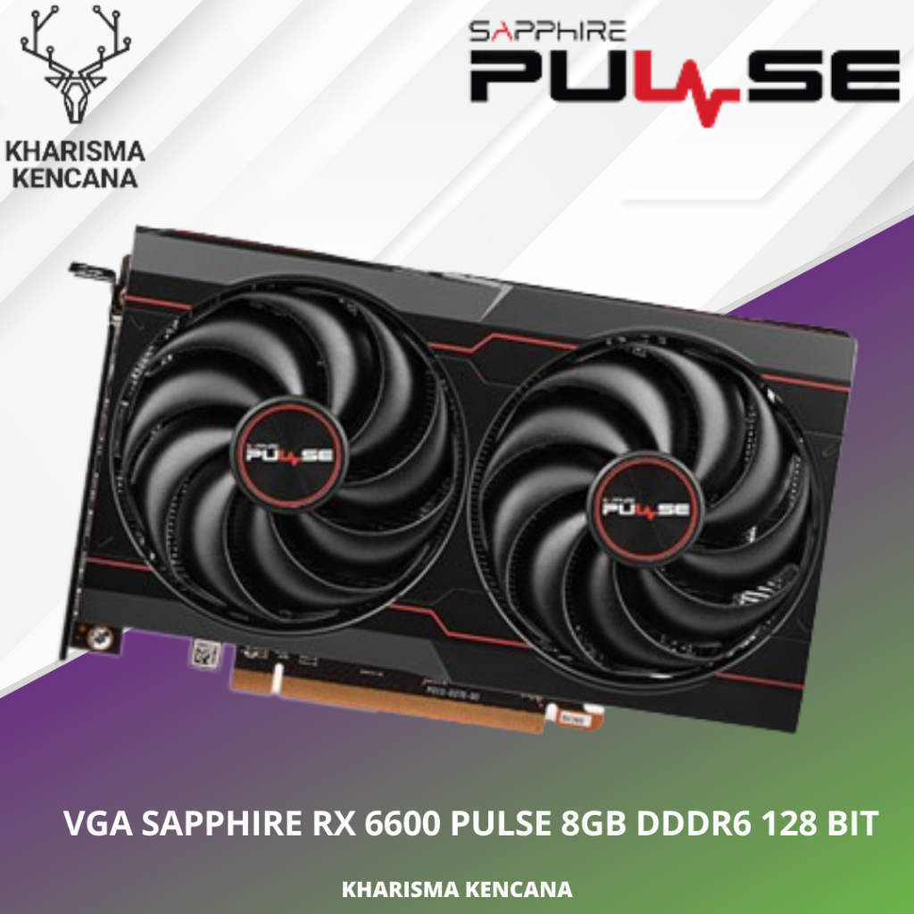 SAPPHIRE PULSE AMD Radeon™ RX 6600 8GB GDDR6 / RX6600 / Sapphire PULSE