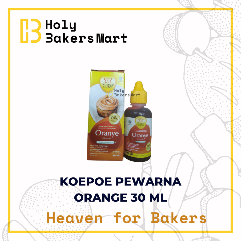 

PEWARNA KOEPOE OIL BASE ORANGE 30 ML / PEWARNA OIL BASE / PEWARNA MAKANAN / KOEPOE