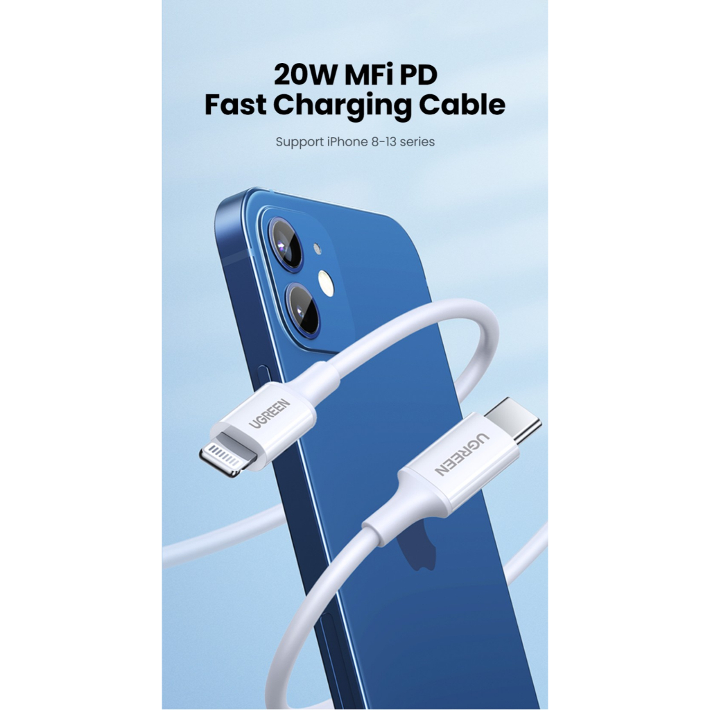 UGREEN Kabel Data iPhone MFi USB To Lightning 20728 1M