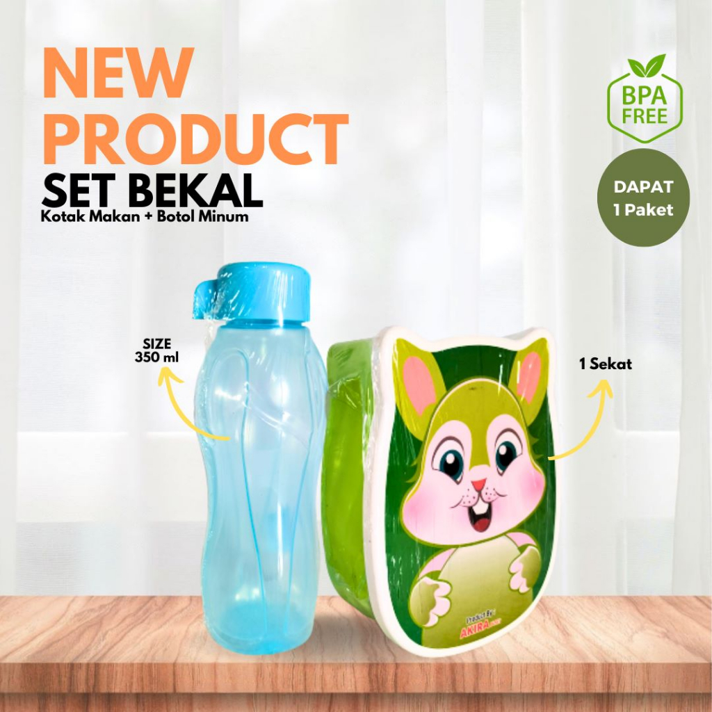 (SHT) Souvenir Ulang Tahun Ultah Tempat Makan dan Minum Owl Satu Set