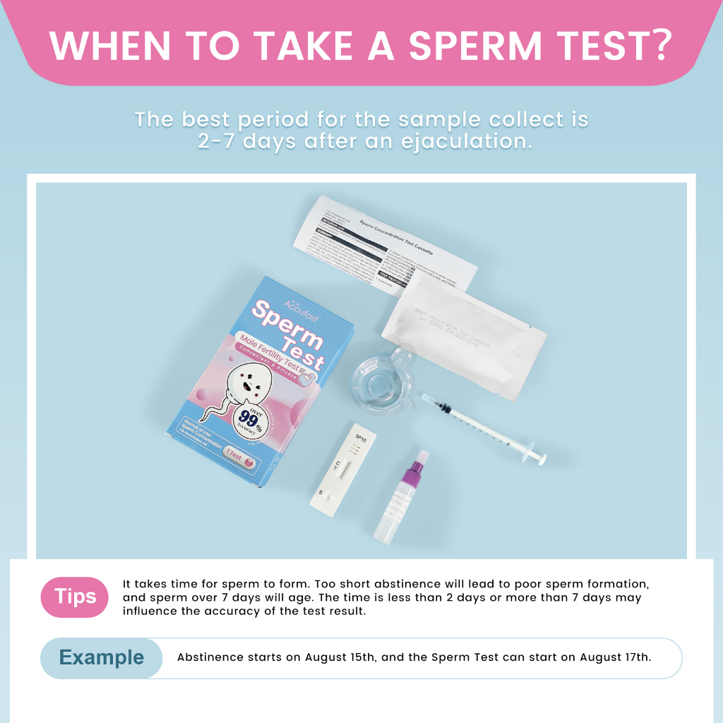 ACCUFAST Sperm Test Kit Ujian Sperma Untuk persiapan kehamilan pria Tepat 99% ujian jumlah sperma