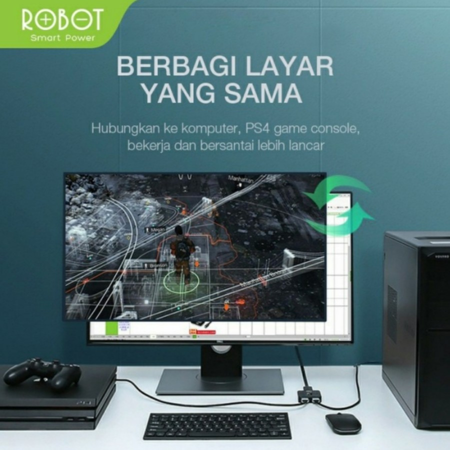 MH - HDMI Switch and Spliter 4K Robot 2 to 1 HDMI SWITCH hm103