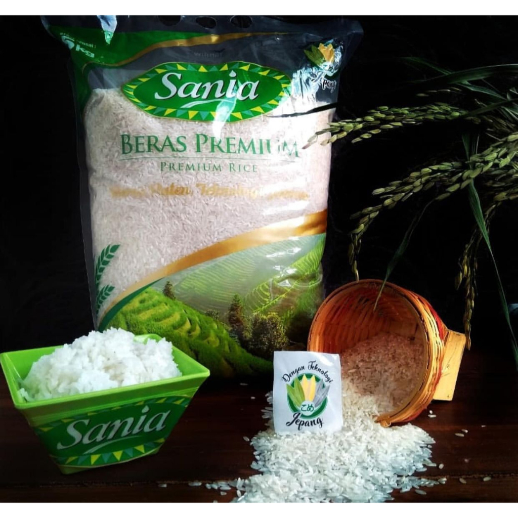 Beras Premium Sania Kemasan 5kg - Beras Pulen Premium