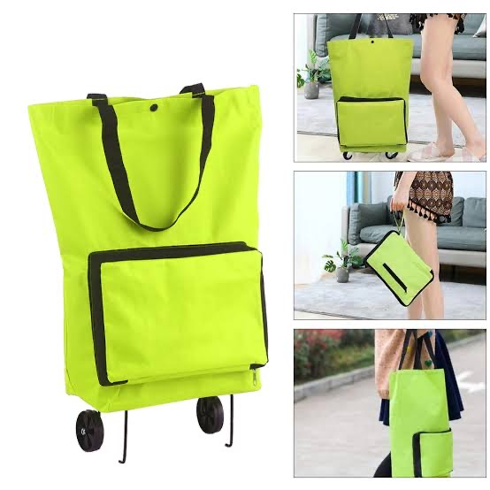 Tas Troli Belanja Lipat Roda - Shopping Bag - Foldable Shopping Trolley Bag - Tas Lipat Travel Bag