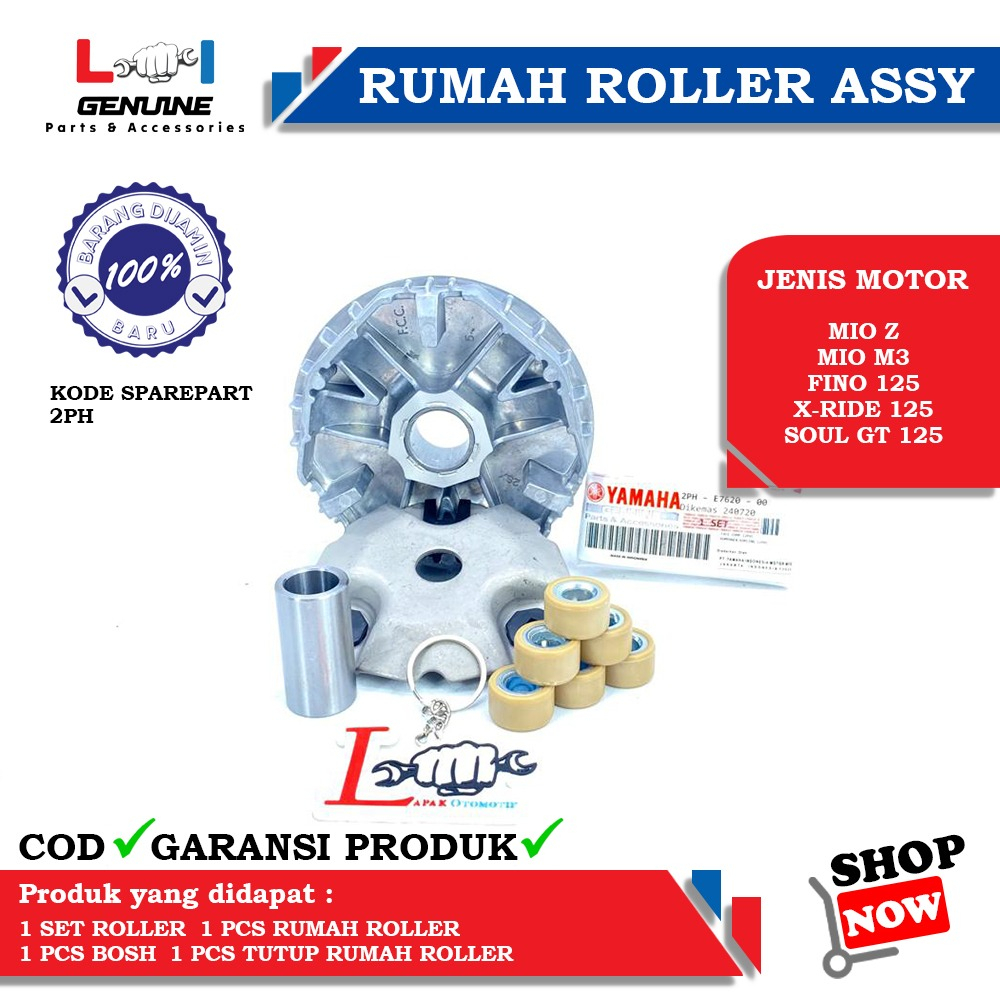 -LOI- RUMAH ROLLER ASSY SET MIO M3 , MIO Z , FINO 125 , XRIDE 125 , SOUL GT 125 2PH