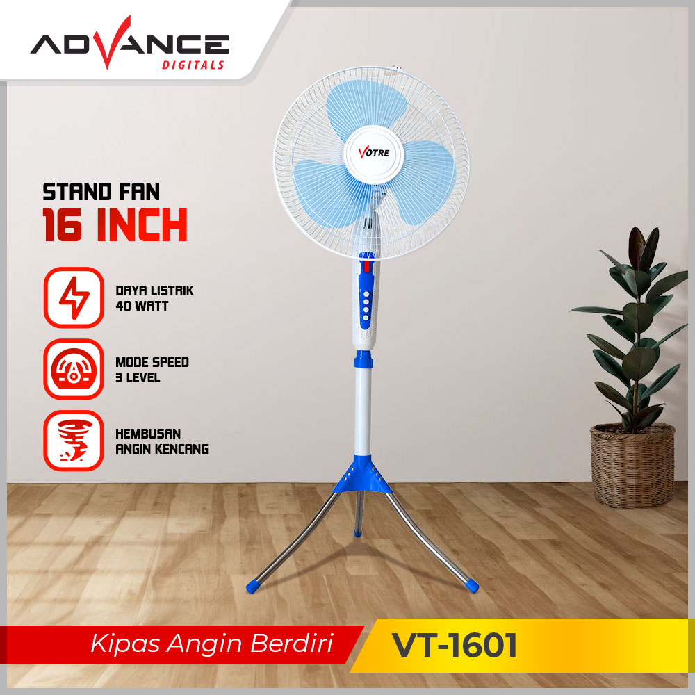 Kipas Advance VT 1601 Kipas Votre 16 inch Standing fan Bergaransi resmi 1 Tahun