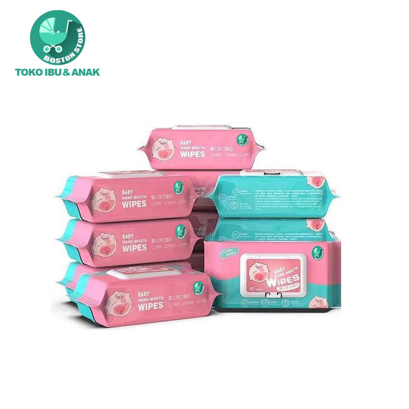 Bostonstore Tissue basah bayi / Baby Wipes Ganti popok / 80 lembar per bungkus