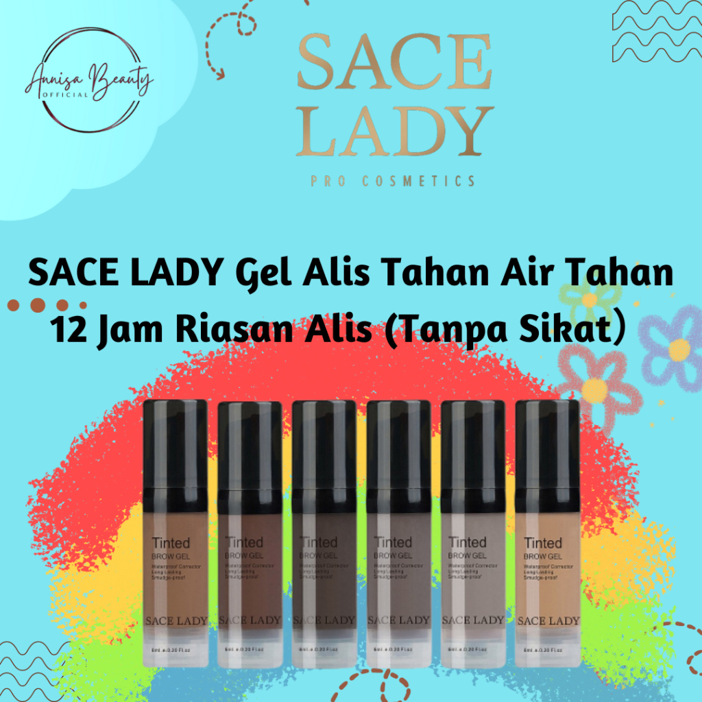 [BPOM][100%ORI&amp;READY]SACE LADY Gel Alis Tahan Air Tahan 12 Jam Riasan Alis (Tanpa Sikat）