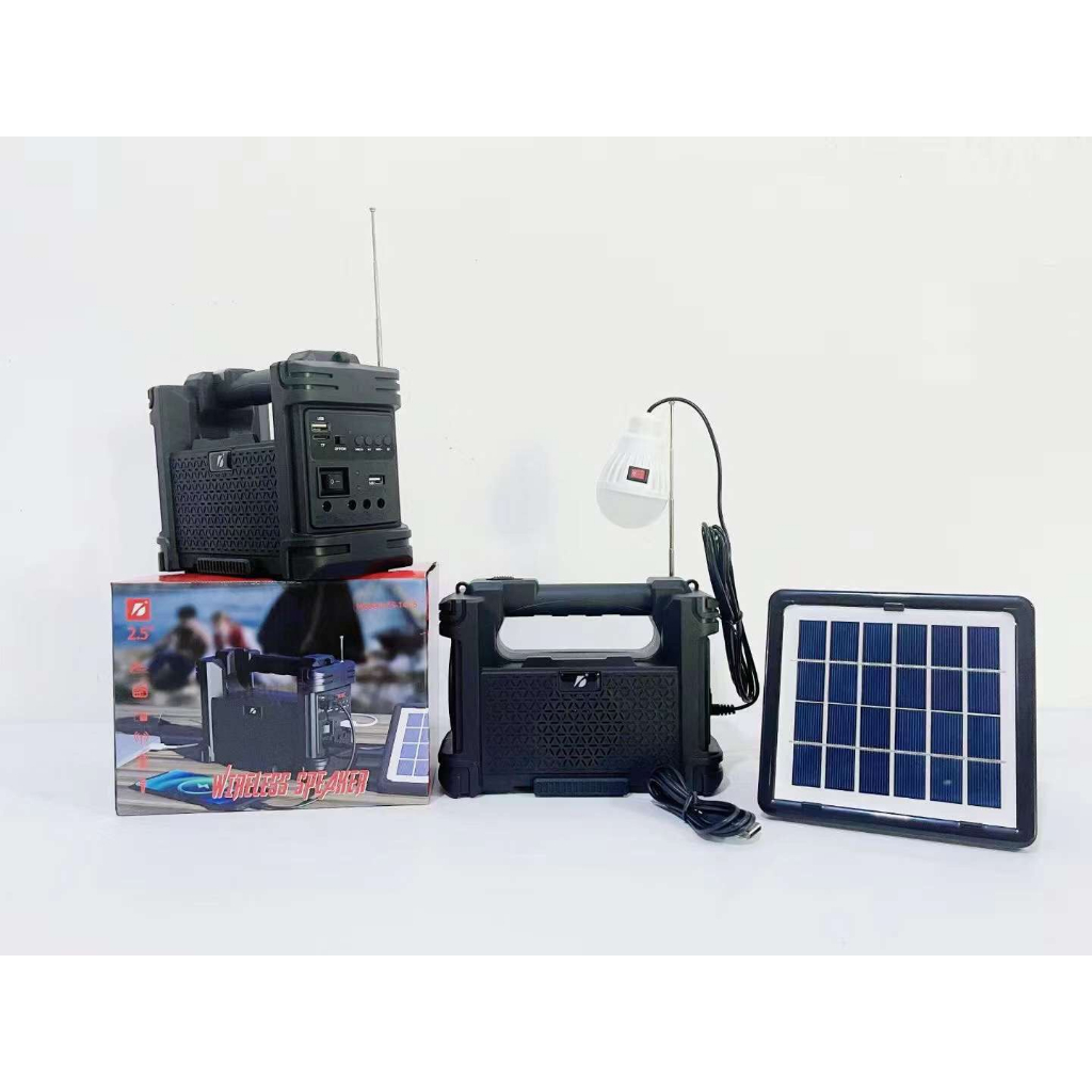 Speaker Solar Panel Kts-1446 + Emergeny dan Senter Bonus bohlam led