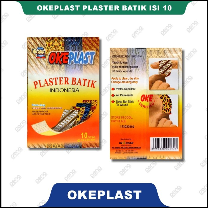 Okeplast Plaster Anak 1 Park isi 10 Strips Karakter Batik Fancy Okeplast