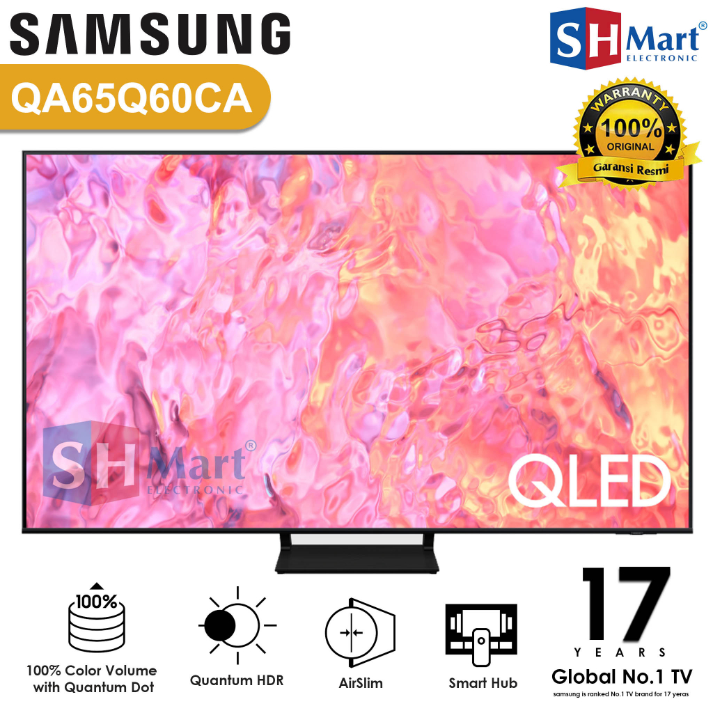 QLED SAMSUNG 65 INCH SMART TV 65Q60C UHD 4K QA65Q60CAKXXD NEW 2023 GARANSI RESMI