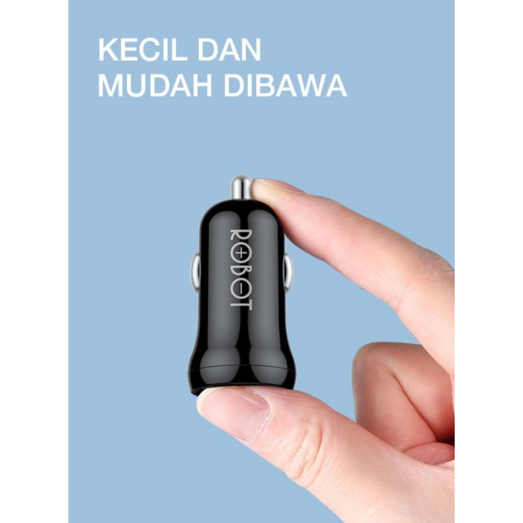MH - Car Charger 2.4A 2Usb Robot Charger Mobil Dual Usb C 07