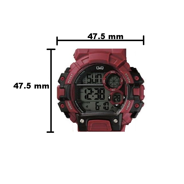 Jam Tangan Pria Casual Sporty Rubber Digital Original Q&amp;Q QNQ QQ M144 M144J Series