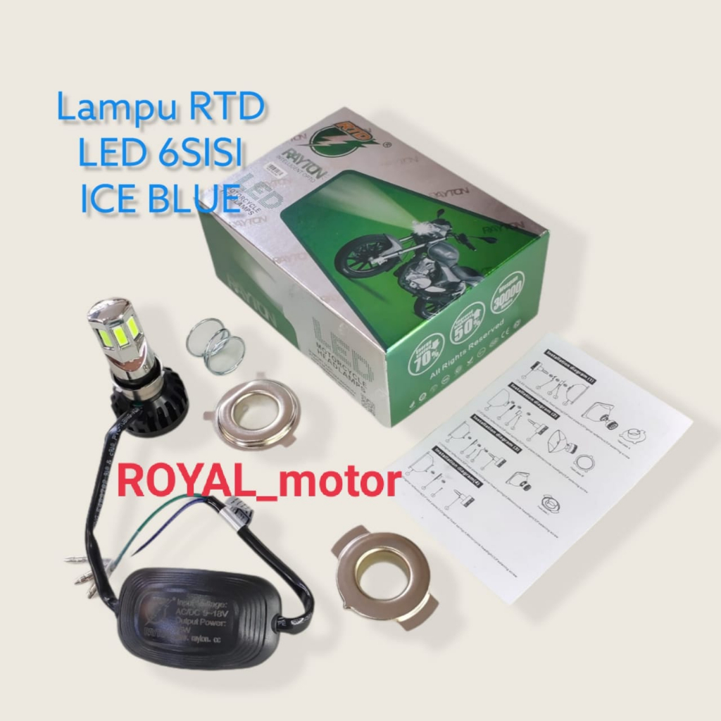 lampu led 6sisi dan 3sisi rizoma lampu led depan motor lampu terang rtd universal