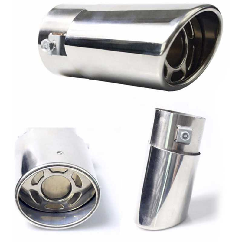 Ujung Knalpot Muffler Cutter Mobil Tailpipe Stainless Steel Aksesoris Kenalpot Mobil Material Anti Karat Berkualitas