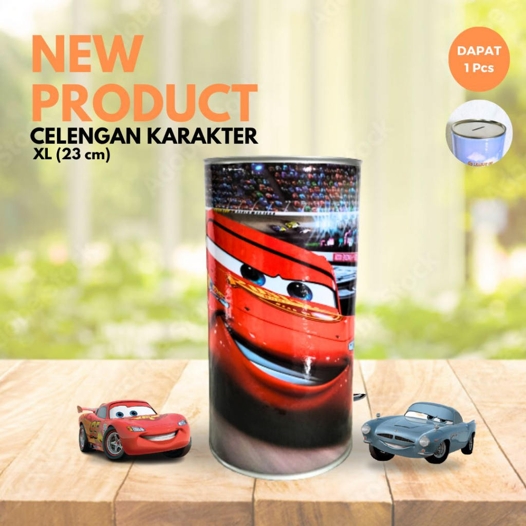 (SHT) Celengan Karakter Souvenir Celengan Kaleng Ukuran XXl / XL