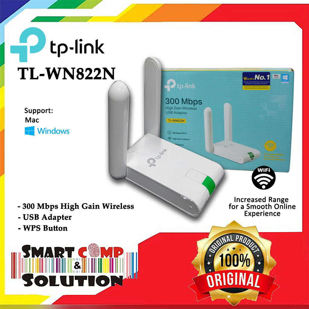 TPLINK TL-WN822N WiFi USB Adapter 300Mbps - TP-LINK TLWN822N WN822