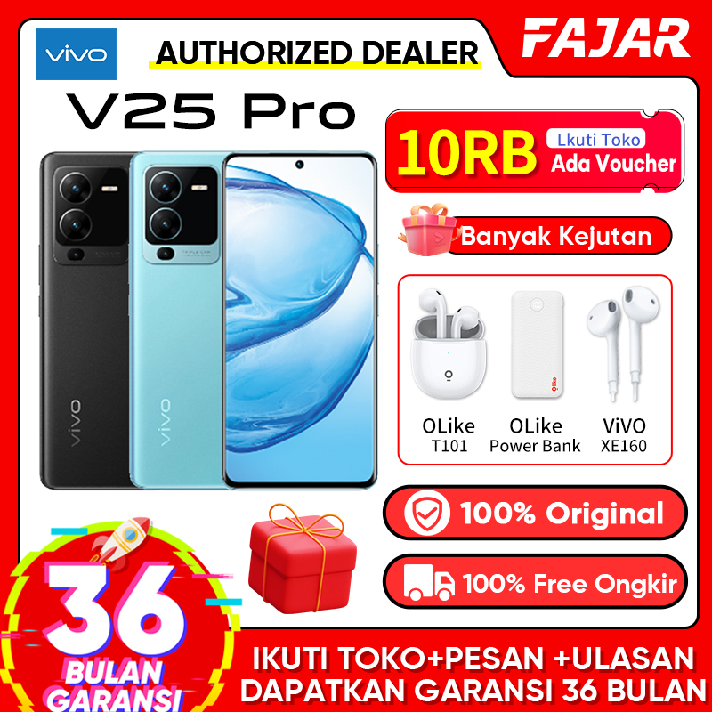 Vivo V25 Pro Vivo V25 5G NFC RAM 12GB +8GB Extended ROM 256GB Baterai 4830mAh Fast Charging 66W (11V/6A) Garansi Resmi Original  cod 100% gratis ongkir bisa cicilan 2022 produk baru V25 Pro Handphone vivo murah hp vivov 25 pro 5g