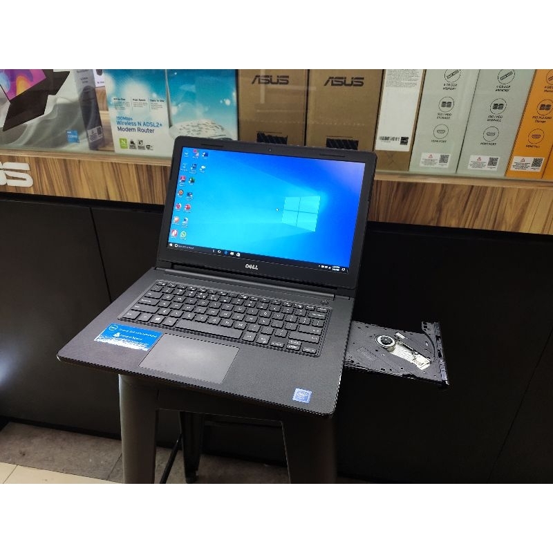 LAPTOP DELL GENERASI BARU SLIM RAM 4GB HDD 500GB LIKE NEW WINDOWS 10 TERBARU