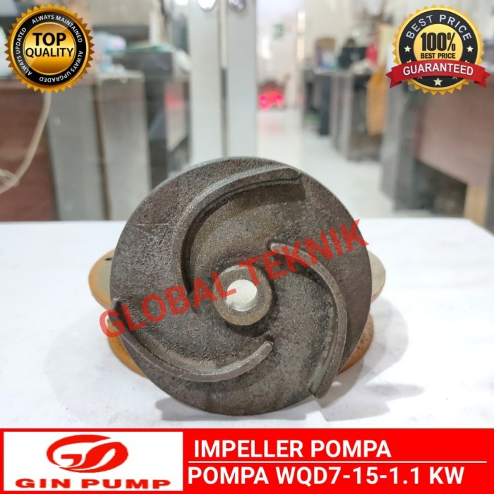 IMPELLER KIPAS SWAGE PUMP SPAREPART POMPA CELUP SINGLE PHASE 2 IN Kipas Impeller 50WQD7-15-1.1 Spare