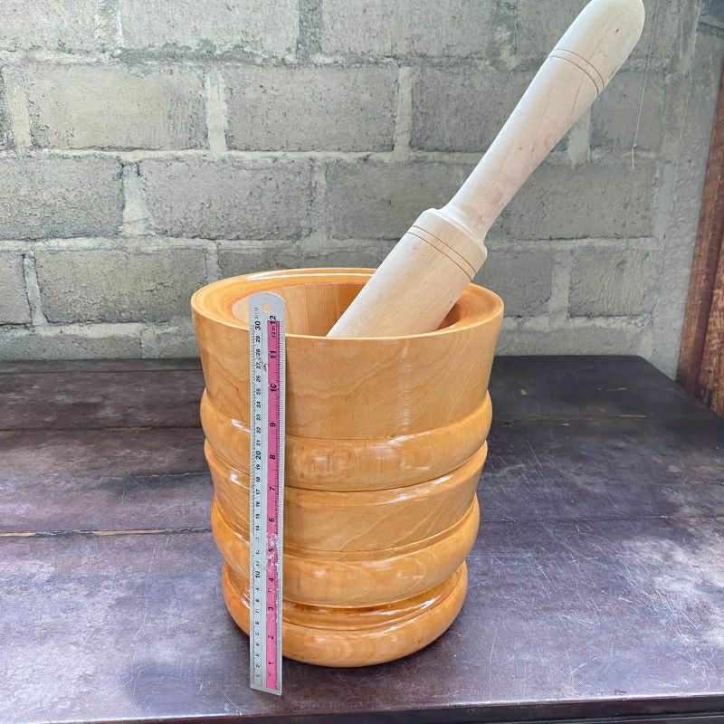 SET LUMPANG KAYU SUPER JUMBO UKIR LUMPENG ALAT PENUMBUK KAYU ULEKAN KAYU ALAT TUMBUK