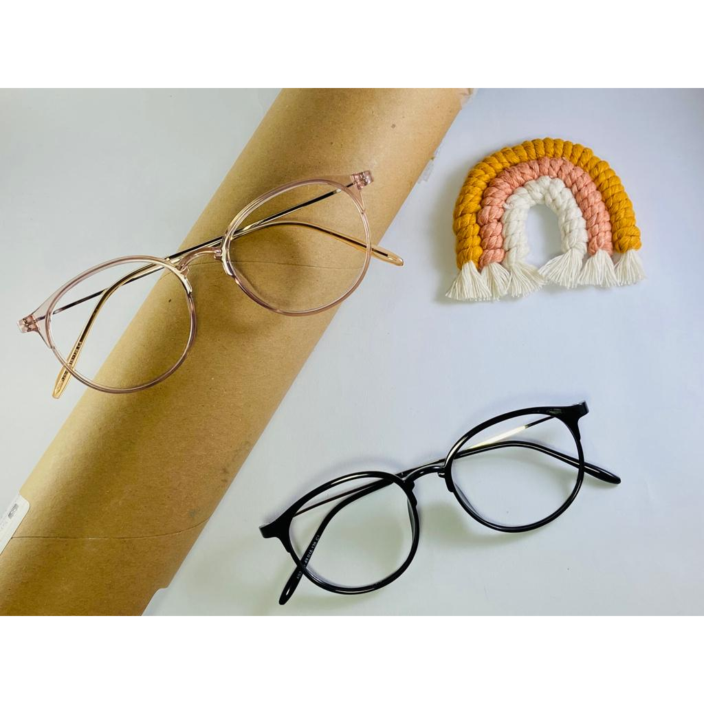 Kacamata korean style, kacamata photocromic minus wanita, kacamata bulat, kacamata fashion