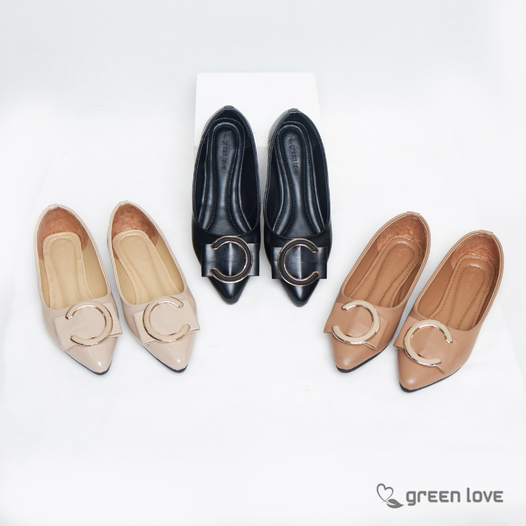 Green Love Sepatu Flat Wanita FEMINE