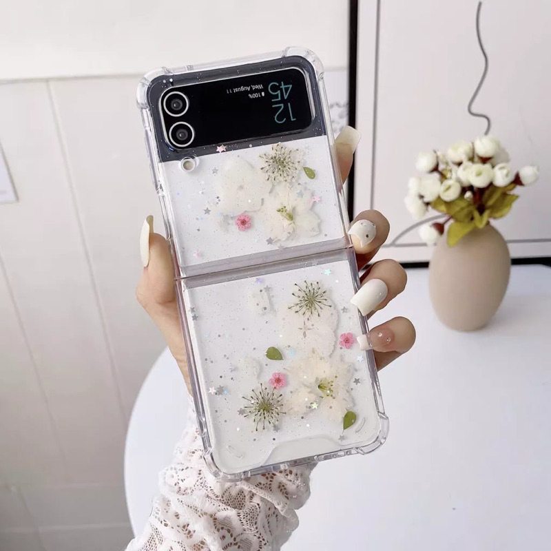 SAMSUNG Z FLIP 4 Z FOLD 4 FLIP4 ZFLIP4 ZFOLD5 ZFLIP4 ZFLIP 3 Motif Bunga Kering Dried Flower Glitter Readystock ZFLIP5 READY