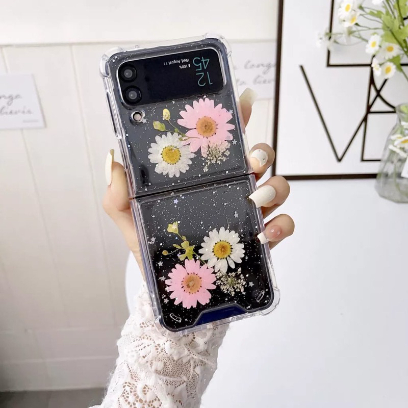 SAMSUNG Z FLIP 4 Z FOLD 4 FLIP4 ZFLIP4 ZFOLD5 ZFLIP4 ZFLIP 3 Motif Bunga Kering Dried Flower Glitter Readystock ZFLIP5 READY