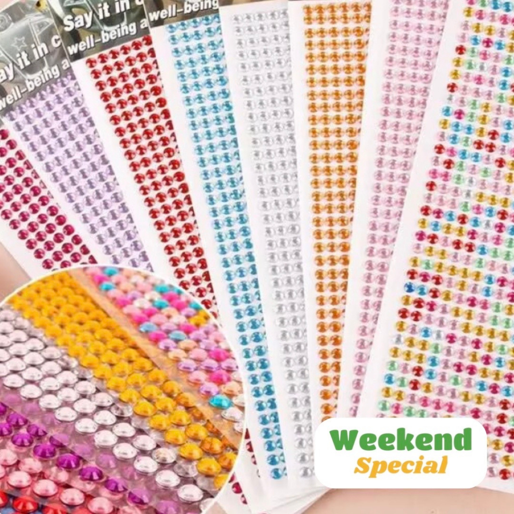 

ISI BANYAK 504 Biji - 6 mm MANIK KRISTAL STIKER ANAK GEMS DIAMOND / STIKER MAKE UP / AKRILIK DEKORASI TEMPEL DIY AKTIVITAS ANAK