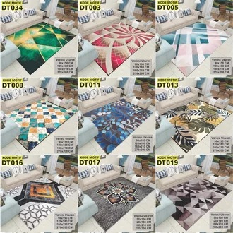 COD Karpet malaysia Karpet Anti Slip Ukuran Jumbo 195X270cm Karpet Permadani Motif Elegan modern sweden alas lantai ruang tamu murah Karpet eropa motif monstera karpet import Sutera99 DT013