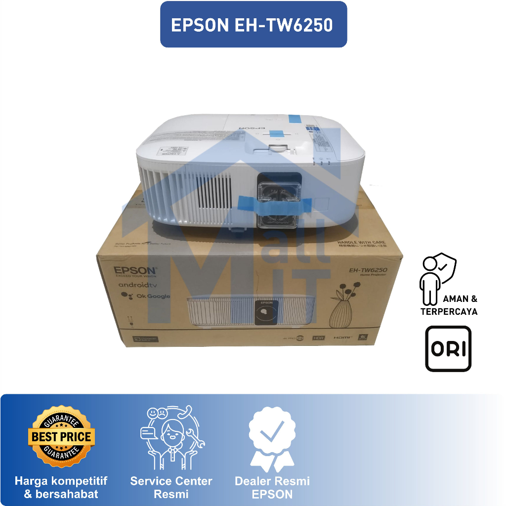 ( Packing Kayu ) PROYEKTOR EPSON TW6250 EH-TW6250 4K ENHANCEMENT HOME Pengganti TW5825