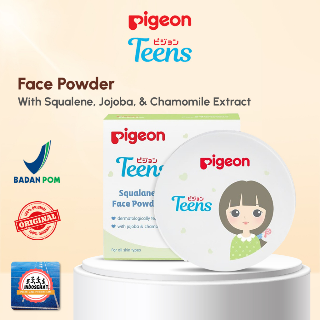 PIGEON TEENS Squalane Face Powder 12Gr / Bedak Tabur Tahan Lama