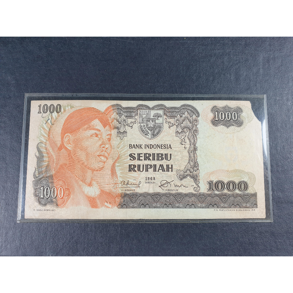 Uang Kuno Indonesia 1000 Rupiah Tahun 1968 G