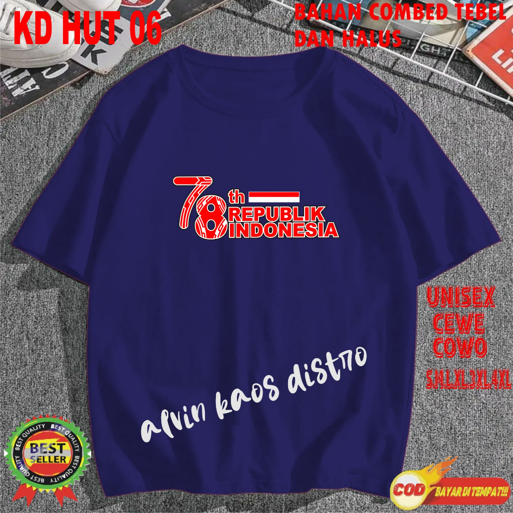 Beli 10 Pc Gratis 1 Pc Hut RI 78 Kaos Terlaris 17 Agustus 1945 78 Kemerdekaan Indonesia Kaos Merah Putih Hitam Kaos Cewek Cowok Anak5