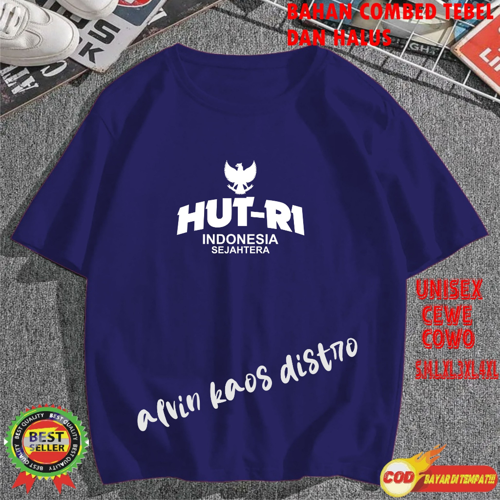 Beli 10 Pc Gratis 1 Pc Hut RI 78 Kaos Terlaris 17 Agustus 1945 78 Kemerdekaan Indonesia Kaos Merah Putih Hitam Kaos Cewek Cowok Anak7