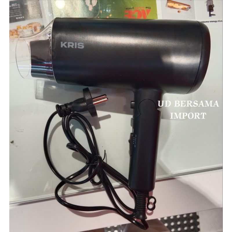 KRIS Hair Dryer Lipat 1200W/Foldable Hair Dryer- Hitam