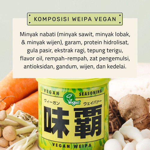 WEIPA Vegan Seasoning 250gr / 100% Sayuran / Bumbu Masak Vegetarian From Japan Jepang