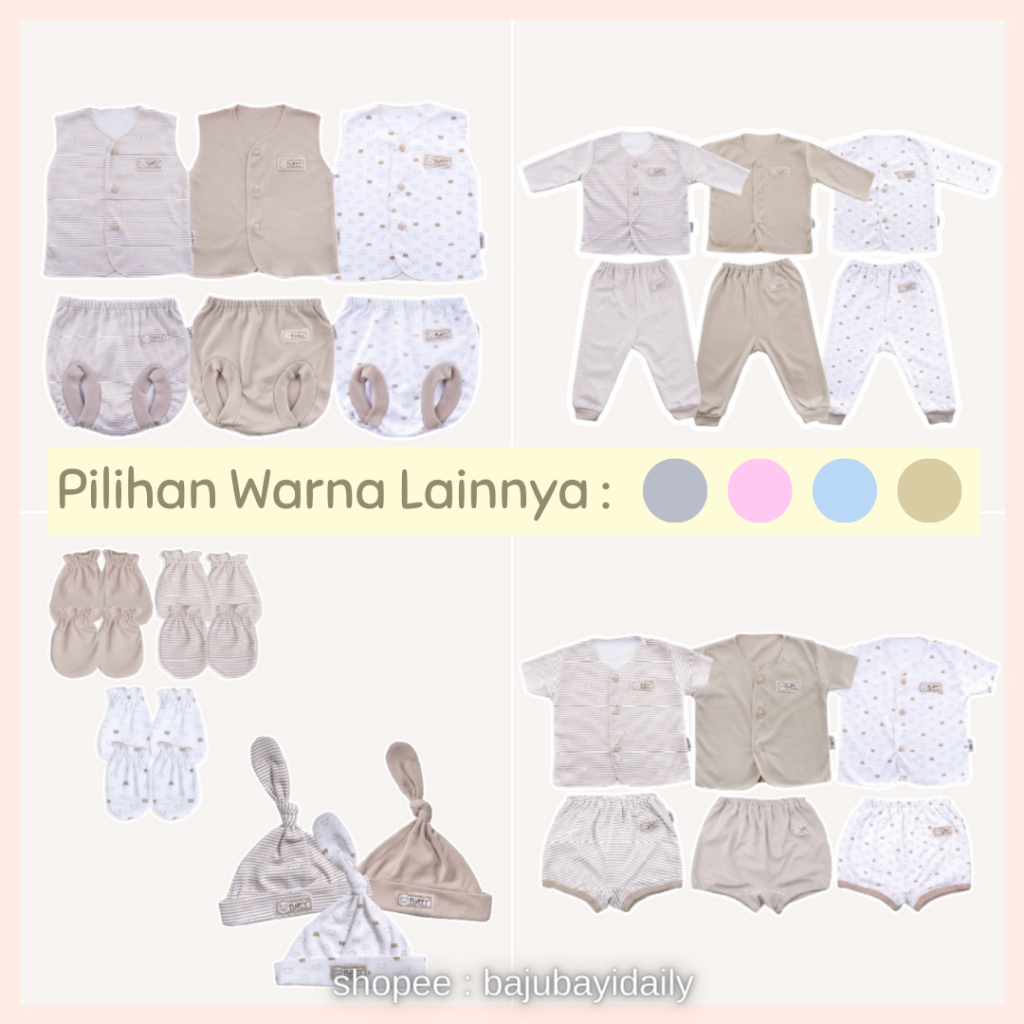 [0-3 Bulan] 24 Pcs Paket Baju Bayi Fluffy Paket set baju bayi laki laki perempuan baru lahir baby bo