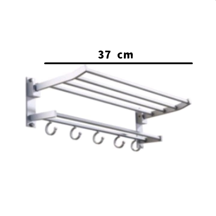 Rak gantungan handuk wc serbaguna aluminium