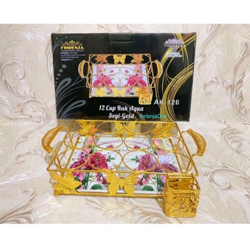 Tempat Rak Aqua Gelas Set Fiorenza (ORIGINAL)