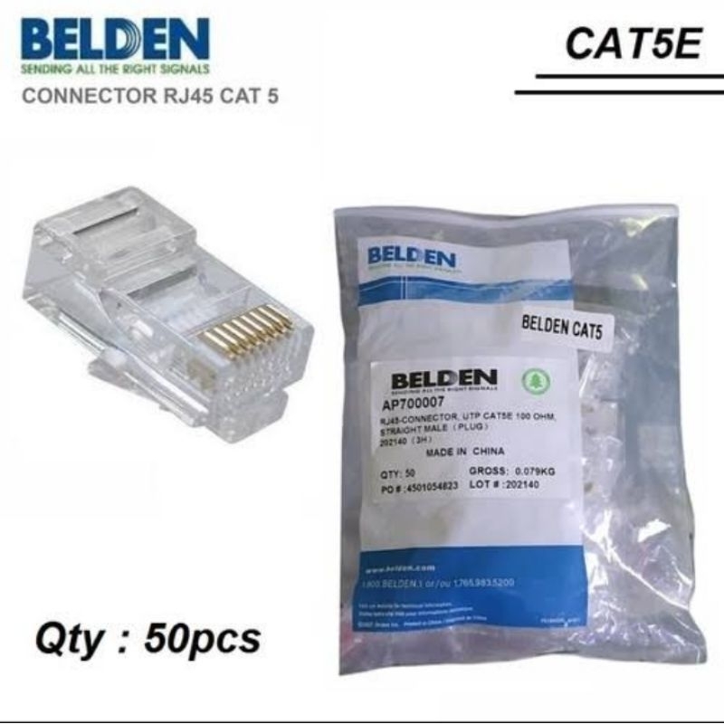 RJ 45 BELDEN CAT 5 ORIGINAL ISI 50