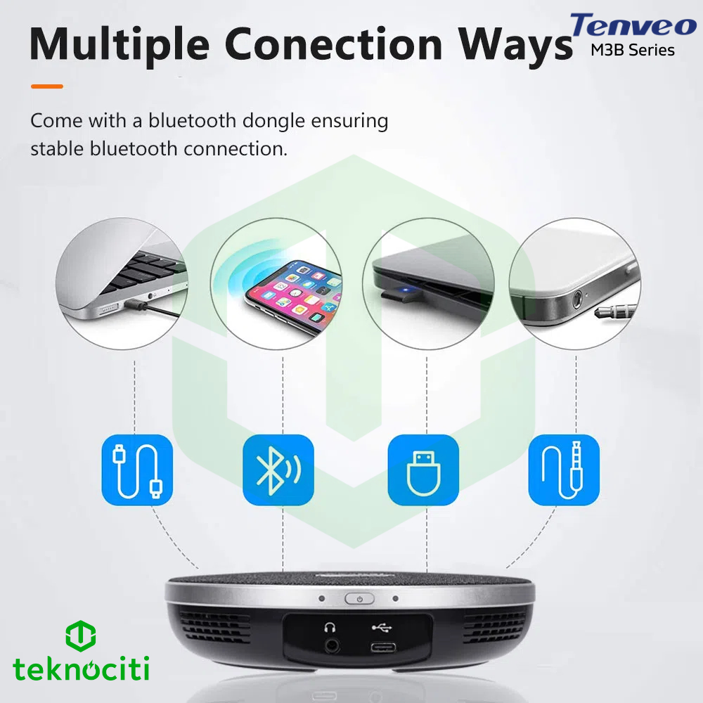 TENVEO Pro USB Speakerphone / Group Meeting Conference Mic + Bluetooth Speaker M3 / M3B
