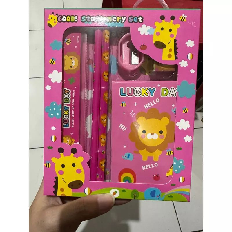 MJ88 Pensil Anak Set Stationery Alat Tulis kotak Pensil Karakter /Book Set Alat Tulis Paket Buku Unik / Paket Alat Tulis Set /Stationery Set Corak Gambar /Memo /Souvenur Ulang Tahun Anak / Paket Alat Tulis Anak /Stationery Set Tas/Set Alat Tulis Set