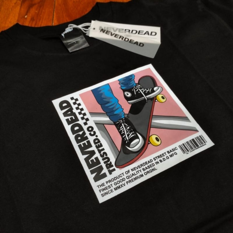 KAOS DISTRO NEVERDEAD ORIGINAL TERLARIS